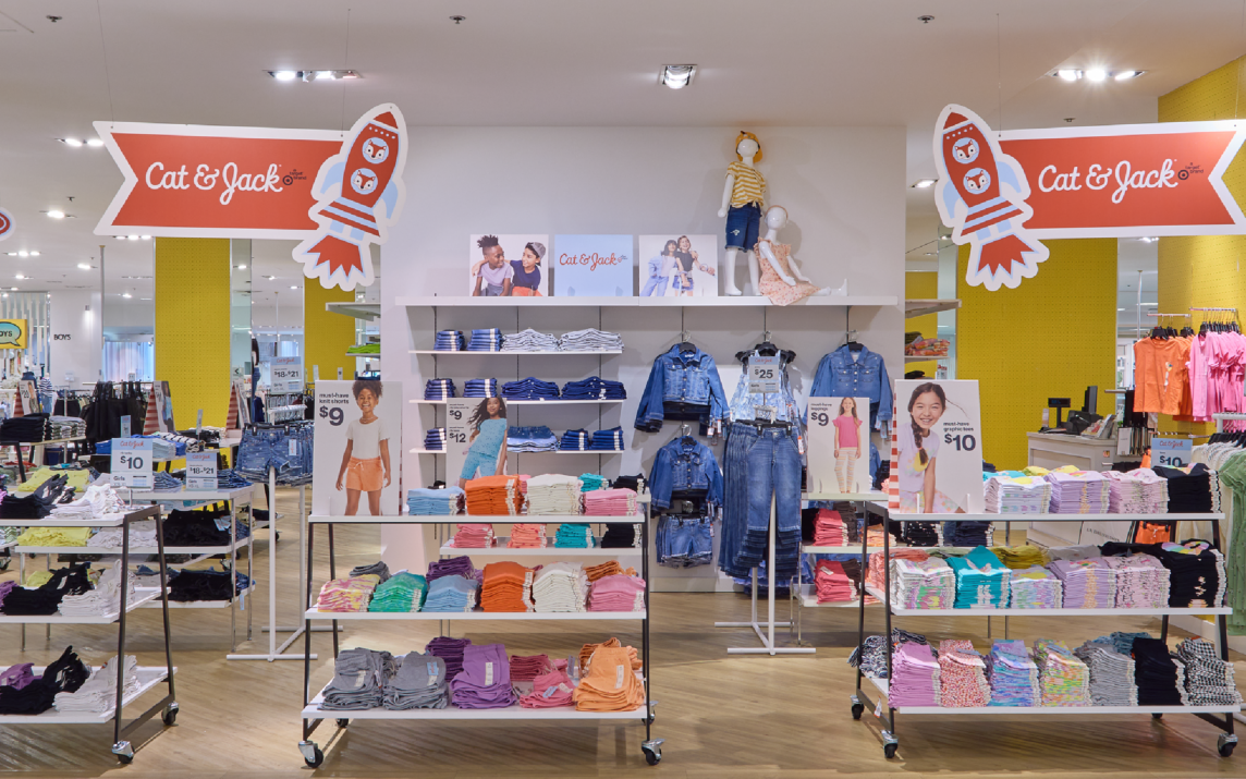 A Cat & Jack kids’ apparel display at a Hudson’s Bay store in Canada.