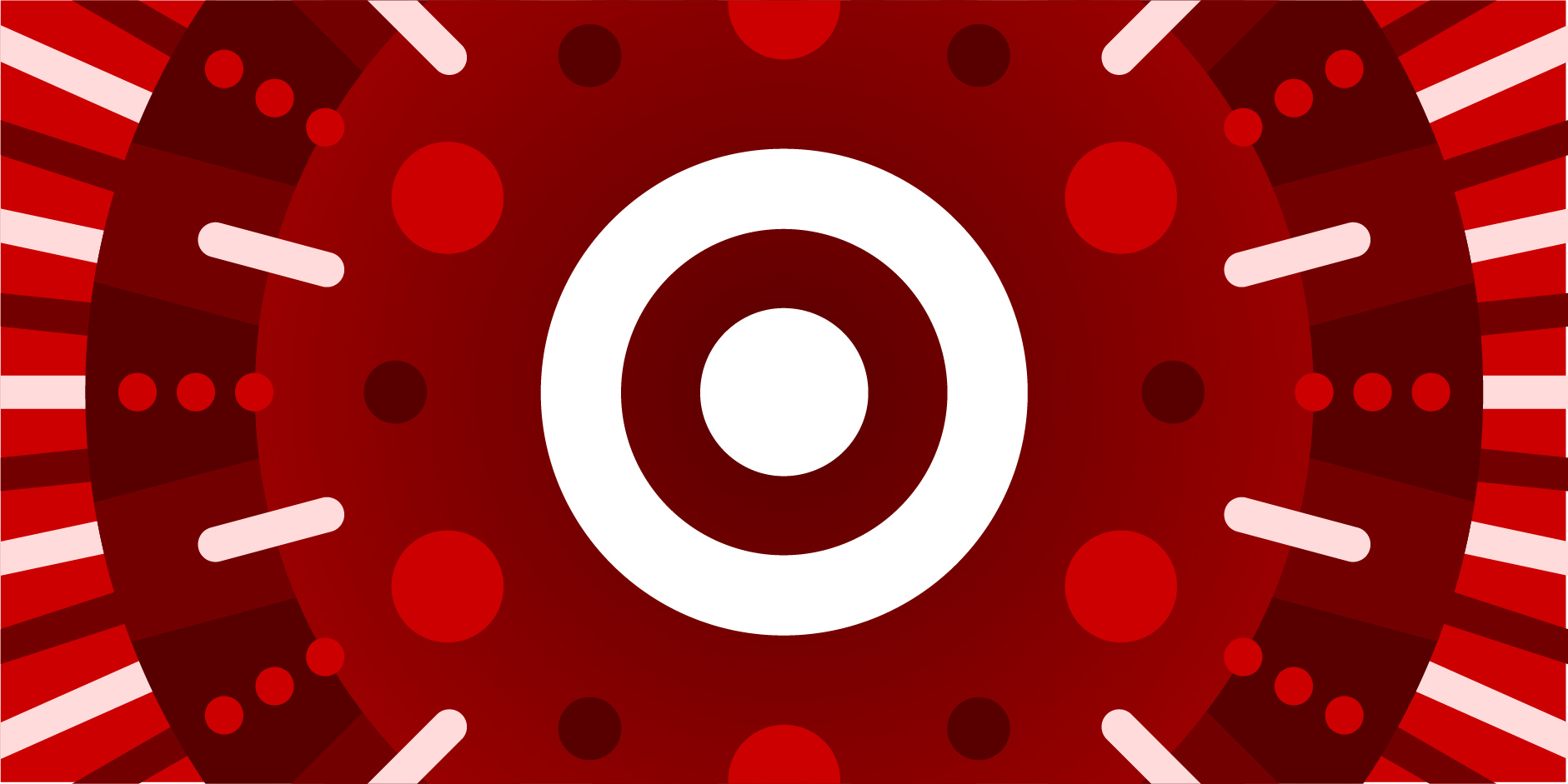 A graphic with the Target logo in the middle, surrounded by lines and circles going outward.