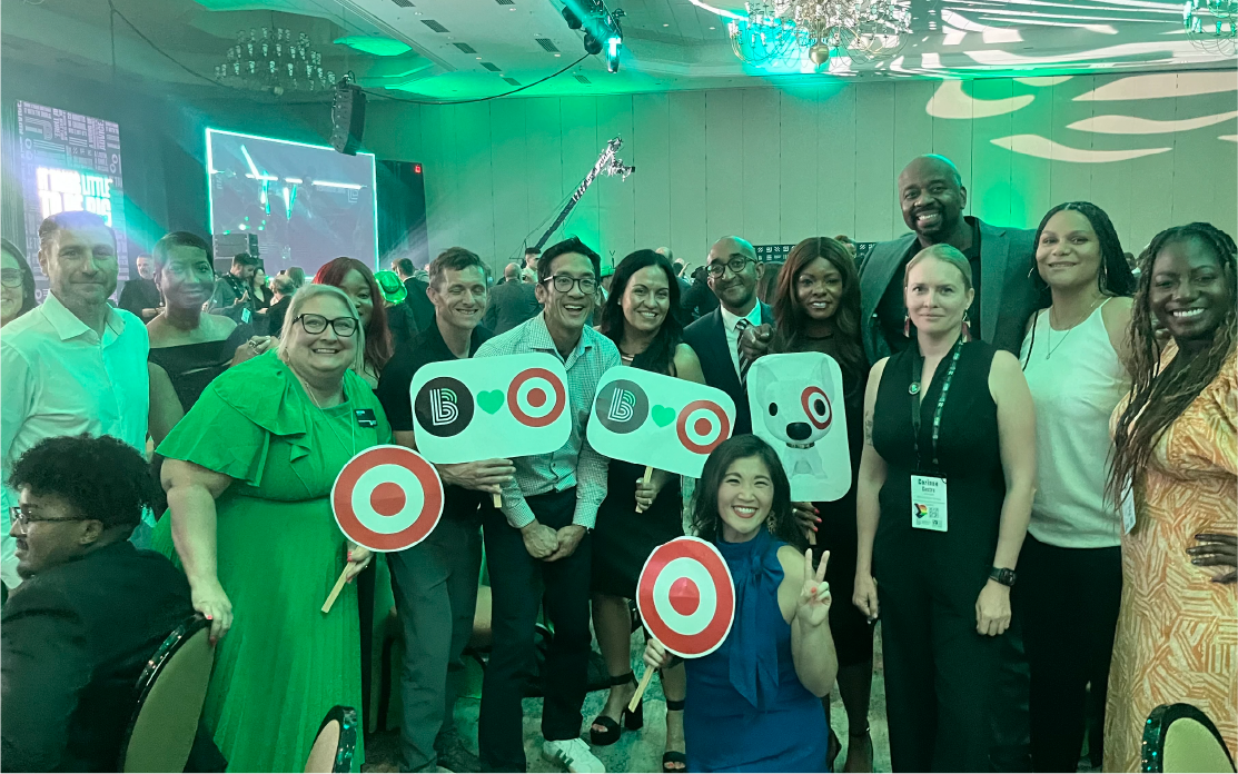 Ron Brown, VP of Community Impact poses for a photo with Team Members at the Big Brothers Big Sisters annual conference.